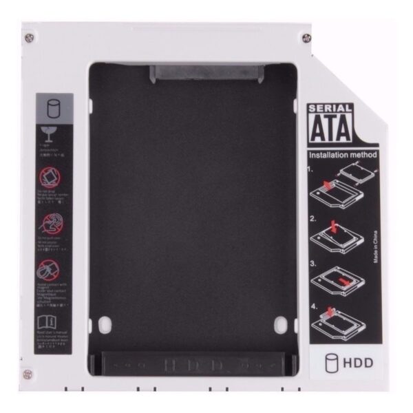 Adaptador para Hd 2.5 SATA DVD Drive Caddy 12,7mm Notebook