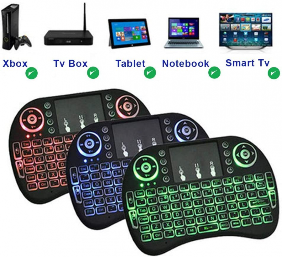 Mini Teclado Sem fio p/ sTV XBox Video Game - Imagem 2
