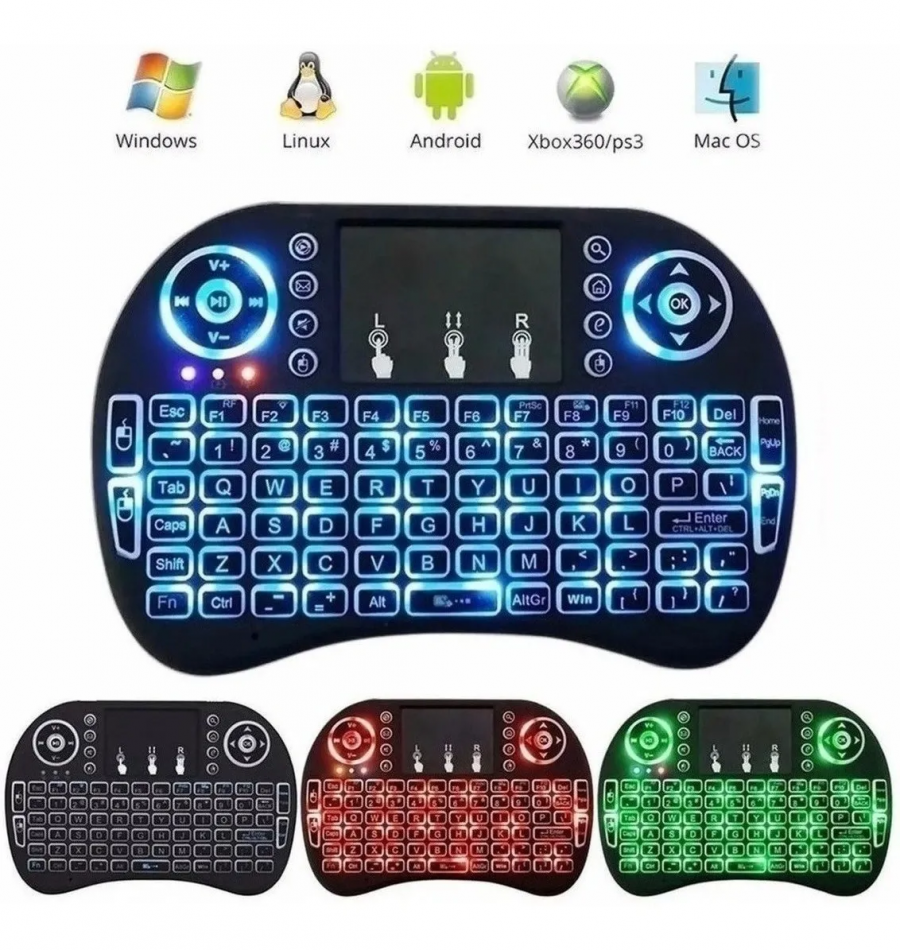 Mini Teclado Sem fio p/ sTV XBox Video Game - Imagem 4
